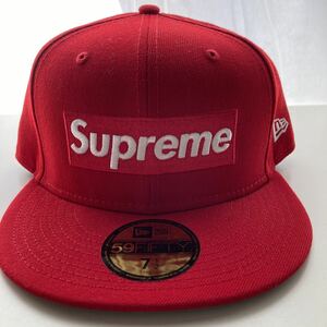 supreme×NEW ERA キャップ 赤