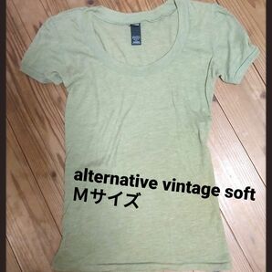 alternative vintage soft 半袖 Tシャツ 無地Tシャツ トップス