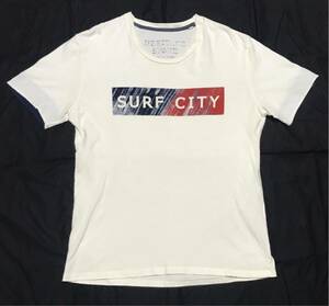 夏T SURF CITY Tシャツ M 白 NEW YORK サーフ HERITAGE STONE 1968 SUNNY DAYS