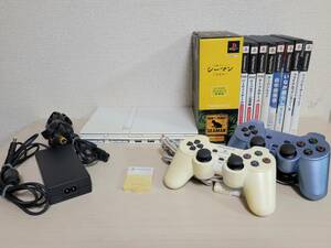 SONY PlayStation2 プレイステーション2 SCPH-75000 本体　シーマン　いなか暮らし　白中探検部　他ソフト9本セット　ジャンク品