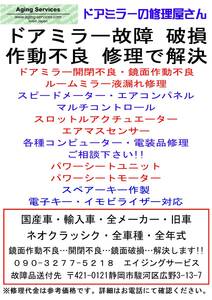 アルファロメオ　ドアミラー トラブル！！！修理で解決！！！開閉不良・鏡面不良・作動不良！！！車種・全年式対応します！！！