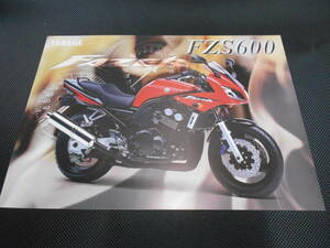 ☆当時もの！　FZS600　カタログ(2003年　ヤマハ　プレストコーポレーション　逆車　オートバイカタログ