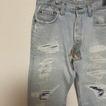 80s 86年 Levi's リーバイス 501 デニムパンツ リペア有り vintage ヴィンテージ 古着 ジーンズ アイスウォッシュ USA製_画像2