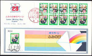 ＦＤＣ　１９８９年　ふみの日ゆうペーン　　ＮＣＣ