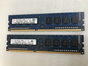 HYNIX 1Rx8 PC3-12800U 4GB 2枚組 1セット 8GB DDR3 デスクトップ用 メモリ DDR3-1600 4GB 2枚で 8GB DDR3 DESKTOP RAM