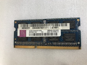 KINGSTON 2rx8 PC3-10600S 4GB DDR3ノートPC用 メモリ DDR3-1333 4GB 中古 DDR3 LAPTOP RAM 動作確認済み