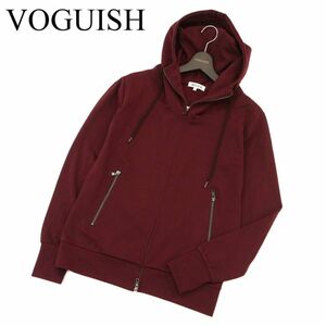 VOGUISH ヴォーギッシュ ルパート 通年 ダブルジップ ストレッチ フーディー パーカー Sz.M　メンズ 赤　C3T06761_7#O