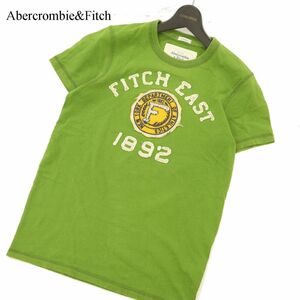 Abercrombie&Fitch アバクロンビー＆フィッチ 春夏 半袖 ワッペン刺繍★ カットソー Tシャツ Sz.S　緑 メンズ　C3T06929_8#D