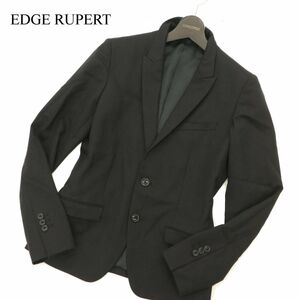 EDGE RUPERT ルパート 通年 ウール100%★ 2B テーラード ジャケット Sz.2　メンズ 黒　C3T07286_8#O