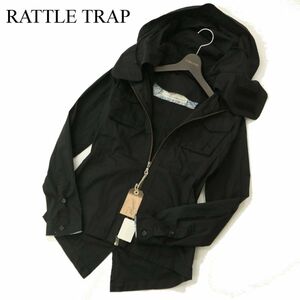 【新品 未使用】 RATTLE TRAP メンズビギ 通年 ダブルジップ フーディー モッズ ジャケット ブルゾン Sz.L　メンズ 黒　C3T07281_8#O