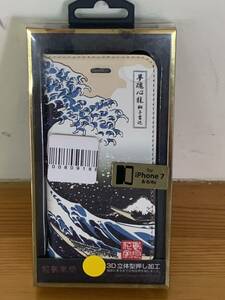 【未開封品】iPhone7 iPhone6s iPhone6 兼用 和柄 浮世絵 手帳型 ケース AC-P7-JP1