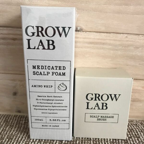 GROW LAB メディケイテッドスカルプフォーム 100ml スカルプブラシ