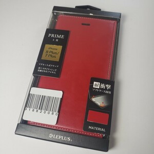 iPhone 8 Plus/7 Plus 手帳型ケース サイドマグネット レッド