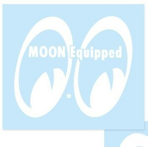 MOON Equipped Eyeshape Die Cut MOONEYES ステッカー　WHR