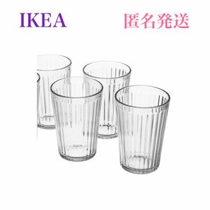 【新品・未使用】イケア IKEA ヴァルダーゲン グラス ガラスコップ クリアガラス 310ml × 4個セット シンプル