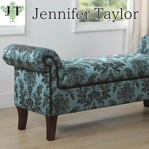  modern antique style Jennifer * Taylor blue low lure m bench couch sofa *Kathy*Carlilse car la il 