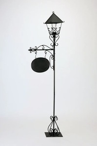  modern antique light attaching ba lock style gothic style black iron menu stand recipe stand 