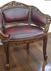  special price! antique style ro here style wine red imitation leather trim single sofa wine red arm sofa 