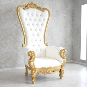  special price! antique style Gold line . white woman king. single sofa woman king. 1 person .. Gold sofa 