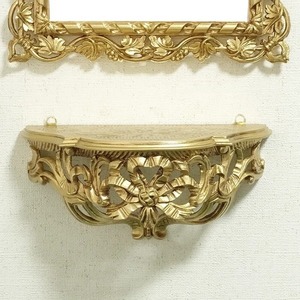  Italy import gorgeous Gold color ornament console 