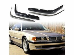 在庫あり 未塗装 BMW用 E38用 フロントバンパーモール+クロームトリム PDC無しタイプ 1994-2001年 YMD-47668