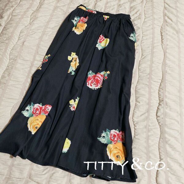 TITTY＆CO.(ティティアンドコー)大花柄 スカート