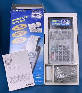 CASIO カシオ 領収くん RY-100 領収書発行機 ハンディ タイプ 計算機 電卓 レシート領収書 領収証