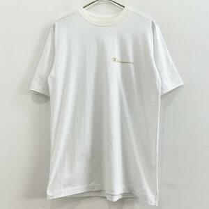 ☆未使用品 デッドストック Champion チャンピオン VINTAGE 90s 半袖Tシャツ 金ラメ胸ロゴ ホワイト サイズL【レターパックライト郵送可】C