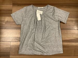 新品未使用　ラメ　シルバー　ストレッチ　半袖カットソー　Tシャツ　L タグ付き