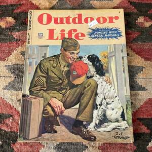 希少《 Outdooor Life / 1943年9月 》50s【 ビンテージ アメリカ アウトドア雑誌 本 ハンティング フィッシング DAKSBAK レッドヘッド26 】