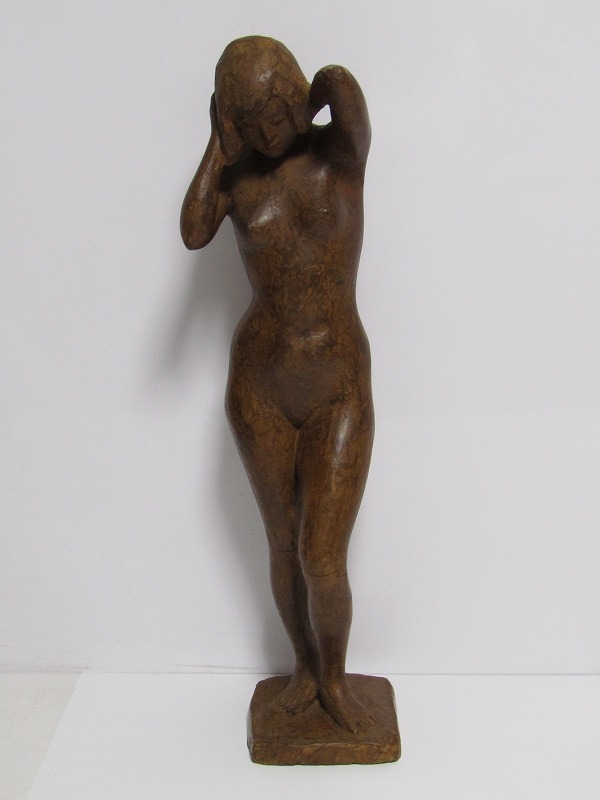 ヤフオク! -「女性像 ブロンズ」(西洋彫刻) (彫刻、オブジェ)の落札