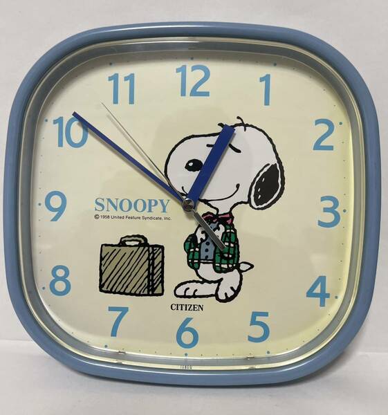 ☆ 送料無料 ☆ 美品 即決 CITIZEN シチズン SNOOPY スヌーピー 壁掛け時計 ☆ PEANUTS