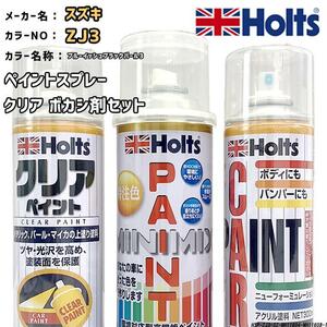 ペイントスプレー スズキ ZJ3 ブルーイッシュブラックパール3 Holts MINIMIX クリアスプレー ボカシ剤スプレーセット