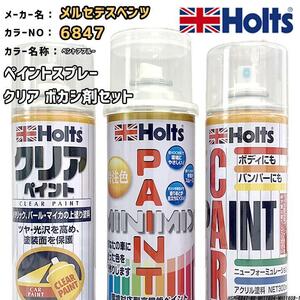 ペイントスプレー メルセデスベンツ 6847 ペントアブルー Holts MINIMIX クリアスプレー ボカシ剤スプレーセット