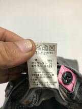 エドウィン Vienus Jean サムシング ポリ綿ストレッチ スキニーパンツ？ 加工ブラックデニム ジーンズ パンツ 150 約 66cm_画像6