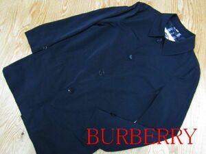 難あり★バーバリー Burberrys★裏ノバチェック メンズ ステンカラーコート ブラック★R50813015B