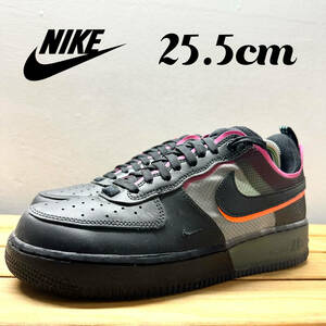 極美品 NIKE AIR FORCE 1 REACT BLACK ナイキ エア フォース 1 リアクト スニーカー 25.5cm dh7615-001