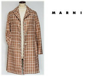 267,300円新品タグ付き【MARNI マルニ】チェック柄の可愛いコート 38(M) v1904-3291