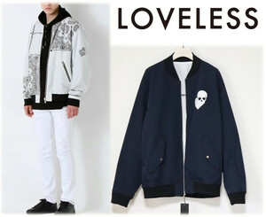 39,600円新品タグ付き【LOVELESS ラブレス】バンダナ柄 リバーシブル ブルゾン 白紺 M v1745-1461