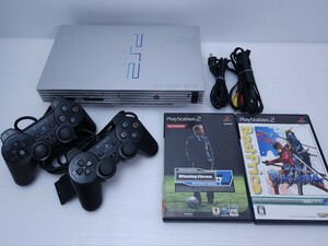 送料無料 動作品サテンシルバーPS2 本体セットプレイステーション2 PlayStation2 SCPH-50000 TSSトイザらス限定TOYS'R'US Limited Edition6