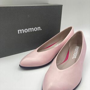 ●新品 momon. モモン パンプス ピンク 23cm● 