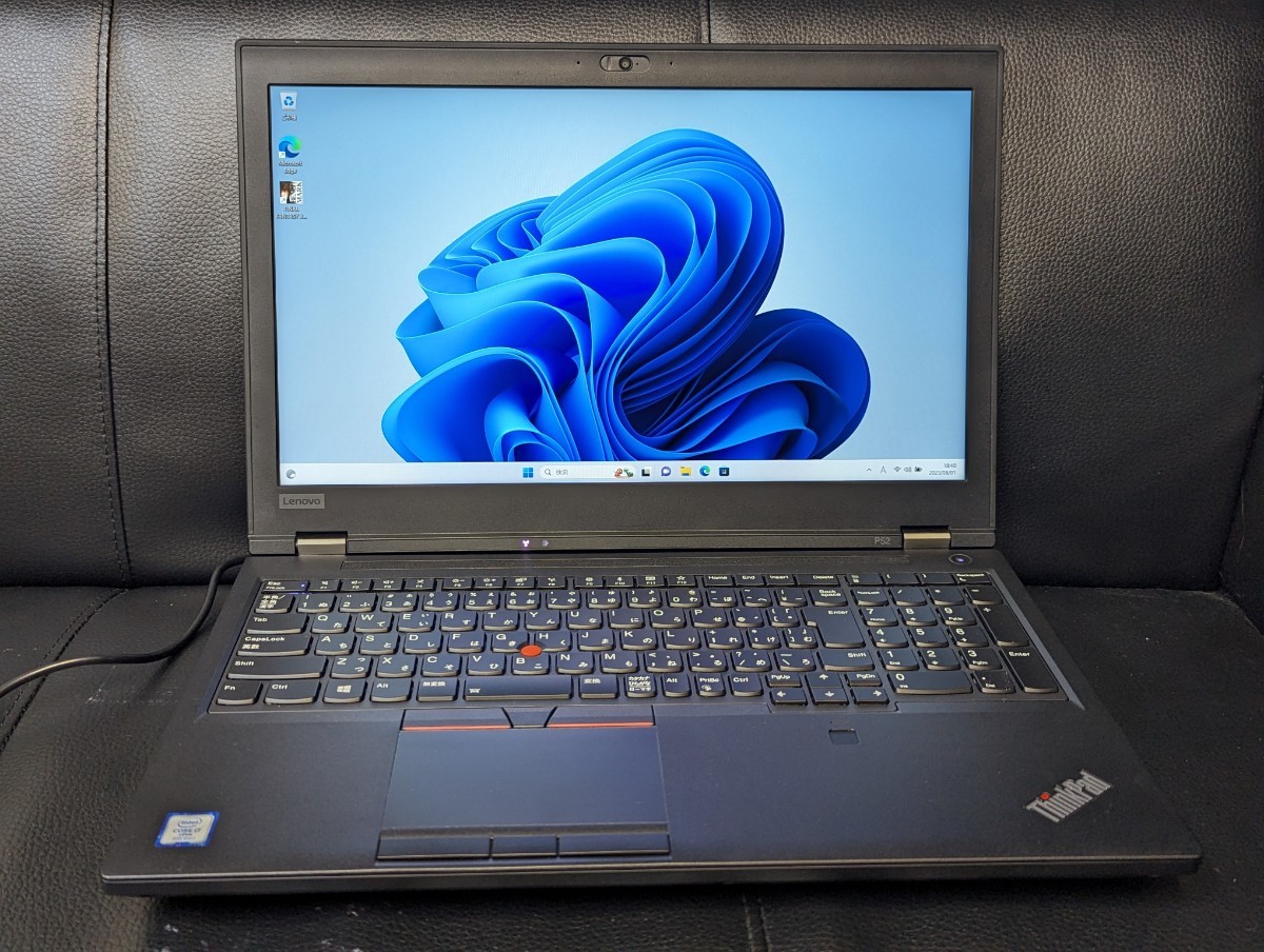 801-3 Lenovo ThinkPad P52 ノート型WORKSTATION I7-8850H/メモリ128GB