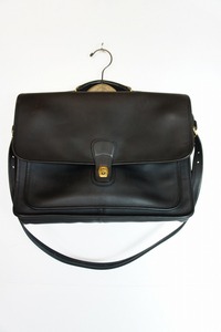 正規 OLD Coach オールド コーチ Leather Softshell Briefcase レザー ショルダー トート バッグ ブリーフケース L93-5180 本物 黒403N