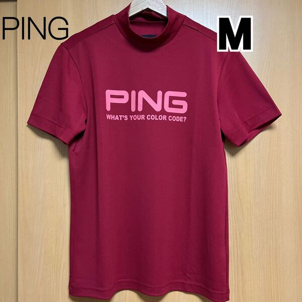 ping ピン ハイネックシャツUV・冷感・吸水速乾 メンズ M ゴルフウェア