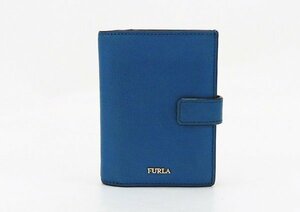 ◇【FURLA フルラ】2つ折り財布 ブルー