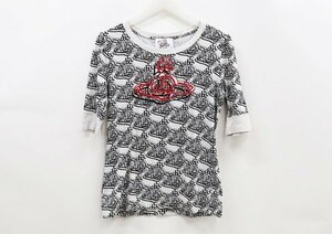 ◇【Vivienne Westwood RED LABEL ヴィヴィアンウエストウッド レッドレーベル】オーブ プリントTシャツ 00