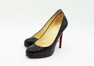 ◇【Christian Louboutin クリスチャン・ルブタン】SIMPLE PUMP パテント パンプス ブラック 38