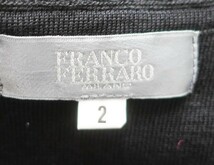 ◇美品【FRANCO FERRARO フランコフェア―ロ】ラビットファー付 ウールニット ブラック 2_画像4