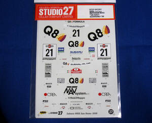 STUDIO27 ハセガワ1/24 インプレッサWRX Q8-VAV サンレモ'98仕様デカール ST27-DC201 自動車 プラモデル