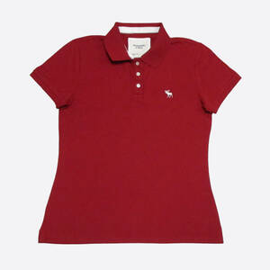 ★SALE★Abercrombie & Fitch/アバクロ★アイコンポロシャツ (Red/White/M)